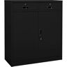 vidaXL Office Cabinet Black 90x40x102 cm Steel