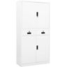 vidaXL Office Cabinet White 90x40x180 cm Steel