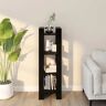 vidaXL Book Cabinet/Room Divider Black 41x35x125 cm Solid Wood Pine