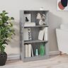 vidaXL Book Cabinet Grey Sonoma 60x24x109 cm Engineered Wood