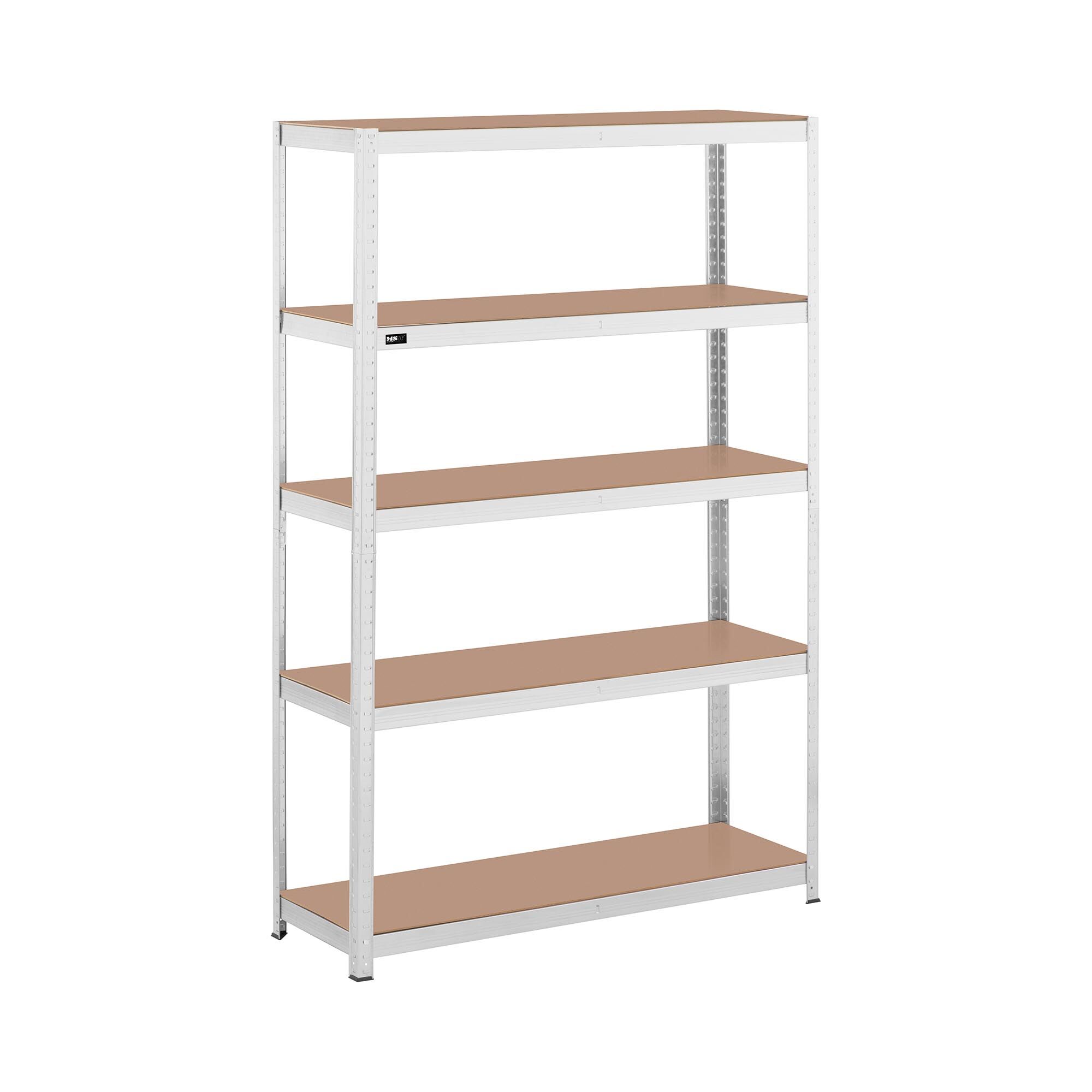 MSW Metal Shelving Unit - 120 x 40 x 180 cm - 875 kg - Grey