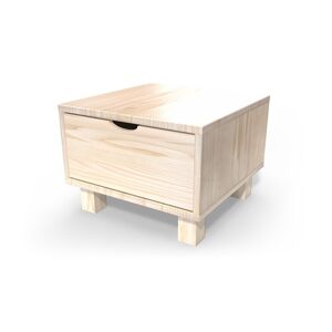 ABC MEUBLES Comodino in legno Cube + cassetto -  - Vernice Naturale