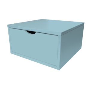 ABC MEUBLES Cubo di legno 50x50 cm + cassetto -  - Polvere blu