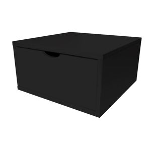 ABC MEUBLES Cubo di legno 50x50 cm + cassetto -  - Nero