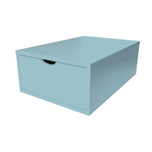 ABC MEUBLES Cubo di legno 75x50 cm + cassetto -  - Polvere blu