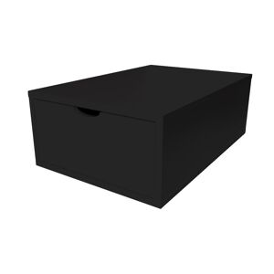 ABC MEUBLES Cubo di legno 75x50 cm + cassetto -  - Nero