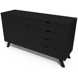 ABC MEUBLES Credenza scandinava legno Viking -  - Nero