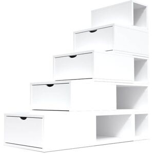 ABC MEUBLES Scala cubo di riordino 125 cm -  - Bianco