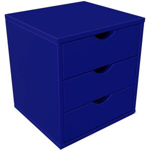 ABC MEUBLES Block 3 cassetti in legno massello -  - Blu scuro