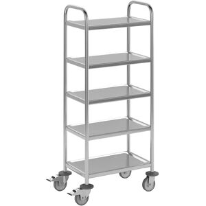 eurokraft basic Carrello di servizio in acciaio inox