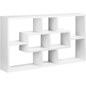 Homcom Mensola da Muro Moderna Libreria a Parete in Legno Bianco 85 x 47.5 x 14.5 cm