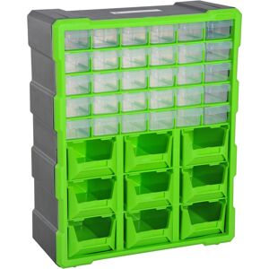 Durhand Cassettiera Portautensili con 30 Cassetti e 9 Scatole Grandi in Plastica Cassettiera Box Verde 38 × 16 × 47.5cm