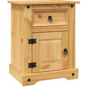 vidaXL Comodino in Legno di Pino Messicano Corona Range 53x39x66 cm