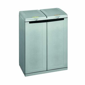 TERRY STORAGE Armadio basso Eco Cab 2 interno / esterno in resina, grigio L 68 x H 89 x P 39 cm, 2 ante