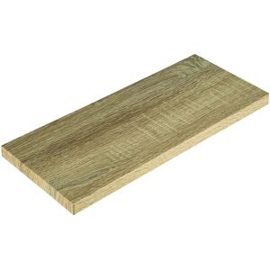 SPACEO Mensola a muro Wood  dritto in mdf L 96 x H 2.2 x P 20 cm rovere naturale