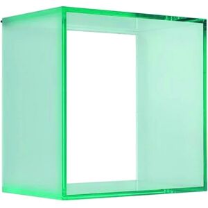 Leroy Merlin Mensola a muro Kubo Q cubo in vetro L 28 x H 28 x P 28 cm verde satinato