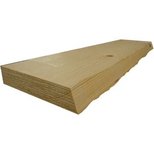 ASCHIERI DE PIETRI Mensola a muro grezza dritto in legno L 80 x H 5 x P 25 cm abete