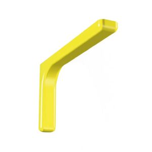 BOLIS ITALIA Set di 2 reggimensole Leonard in acciaio plastificato giallo / dorato, H 11.4 x P 3.6 cm