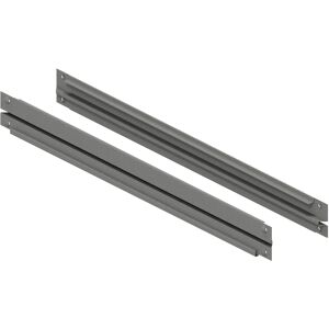 SPACEO Rinforzo per scaffalatura in acciaio Coppia di correnti  L 105 x  H 8 x  P 1.2 cm grigio / argento verniciato