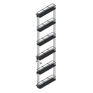 DELINIA ID Cesto di carico per mobile alto estraibile da avvitare in acciaio antracite L 11.5 x H 184.5 x P 47.5 cm