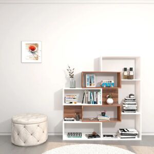 HOMEMANIA Libreria 7 ripiani Era L 140 x P 27 x H 150 cm