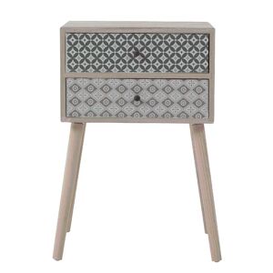 Leroy Merlin Comodino con 2 cassetti in legno nordic beige e grigio L 45 x H 71 x P 30 cm