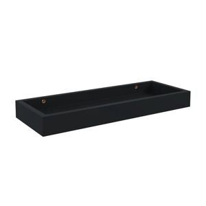 SPACEO Mensola a muro svuotatasche  a u in mdf L 40 x H 4 x P 15 cm nero