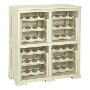 TONTARELLI Mobile portabottiglie portabottiglie Omnimodus interno / esterno in resina, beige L 42.5 x H 85.5 x P 79 cm, 0 ante