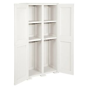 TONTARELLI Armadio alto Simplex interno / esterno in resina, bianco L 43 x H 164 x P 79 cm, 2 ante