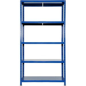 GRIMA Scaffale in kit 5 ripiani Ettore L 100 x P 40 x H 187 cm blu, portata per ripiano 80 kg