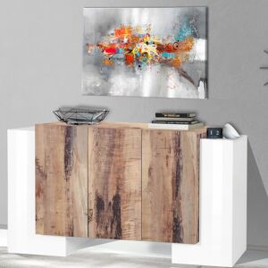 Leroy Merlin Mobile credenza PILLON L 170 x H 85 P 45 cm bianco lucido e marrone