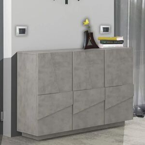 Leroy Merlin Mobile credenza PING L 121.8 x H 86 P 39.2 cm grigio cemento