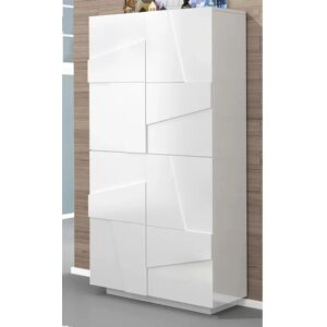 Leroy Merlin Scarpiera 4 ante L 81.2 x H 167.6 x P 39.2 cm 32 paia, bianco lucido