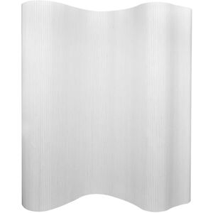 vidaXL Pannello Divisore per la Stanza in Bambù Bianco 250x165 cm