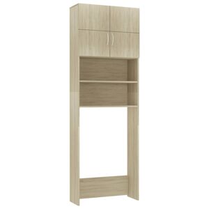 vidaXL Mobile Lavatrice Rovere Sonoma 64x25,5x190 cm Legno Multistrato