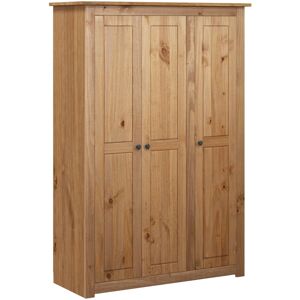 vidaXL Armadio a 3 Ante 118x50x171,5cm Legno di Pino Panama Range