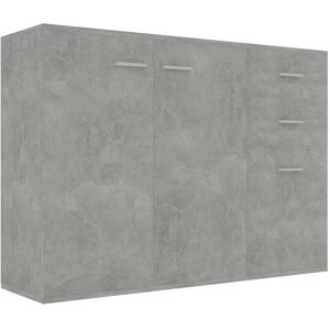 vidaXL Credenza Grigio Cemento 105x30x75 cm in Legno Multistrato