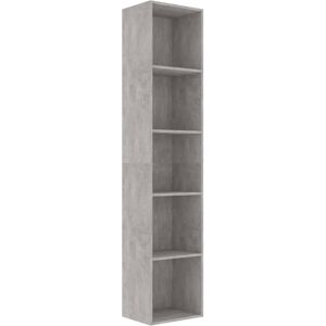 vidaXL Libreria Grigio Cemento 40x30x189 cm in Legno Multistrato