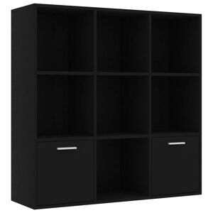 vidaXL Libreria Nera 98x30x98 cm in Legno Multistrato