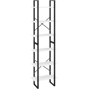 vidaXL Scaffale Portaoggetti Bianco 60x30x210 cm in Legno Multistrato