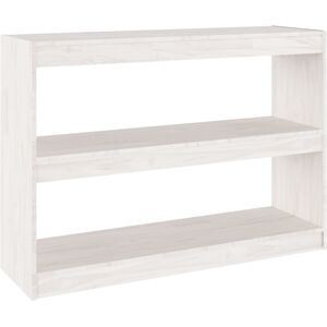 vidaXL Libreria/Divisorio Bianco 100x30x71,5 cm Legno Massello di Pino