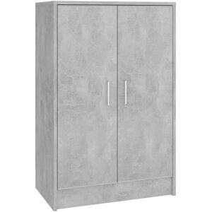 vidaXL Scarpiera Grigio Cemento 60x35x92 cm in Truciolato