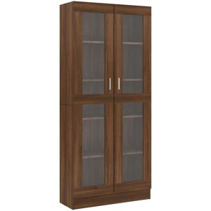 vidaXL Mobile Vetrina Rovere Marrone 82,5x30,5x185,5 Legno Multistrato