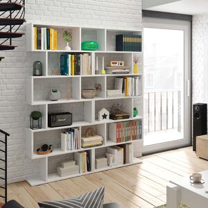 garneroarredamenti Libreria moderna design 160x192cm bianco lucido e opaco Square 2