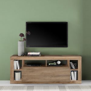 garneroarredamenti Mobile porta tv 172x66cm con ribalta rovere scuro Trilogy