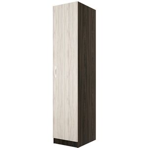 garneroarredamenti Armadio 1 anta moderno 40x191cm wengè rovere chiaro Marzia