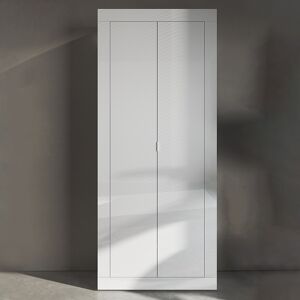 garneroarredamenti Mobile appendiabiti 78x187cm ingresso moderno bianco lucido Eternity