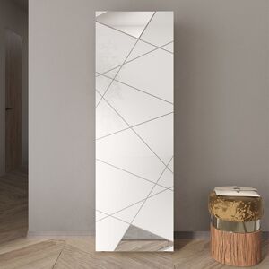 garneroarredamenti Mobile ingresso 60x187cm appendiabiti bianco lucido specchio Olimpo
