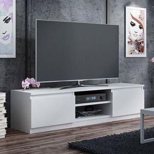 garneroarredamenti Mobile porta tv 140x36cm moderno 2 vani 2 ante bianco Hippo