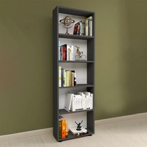 garneroarredamenti Libreria moderna con ripiani 56x169cm antracite bianco Marvel